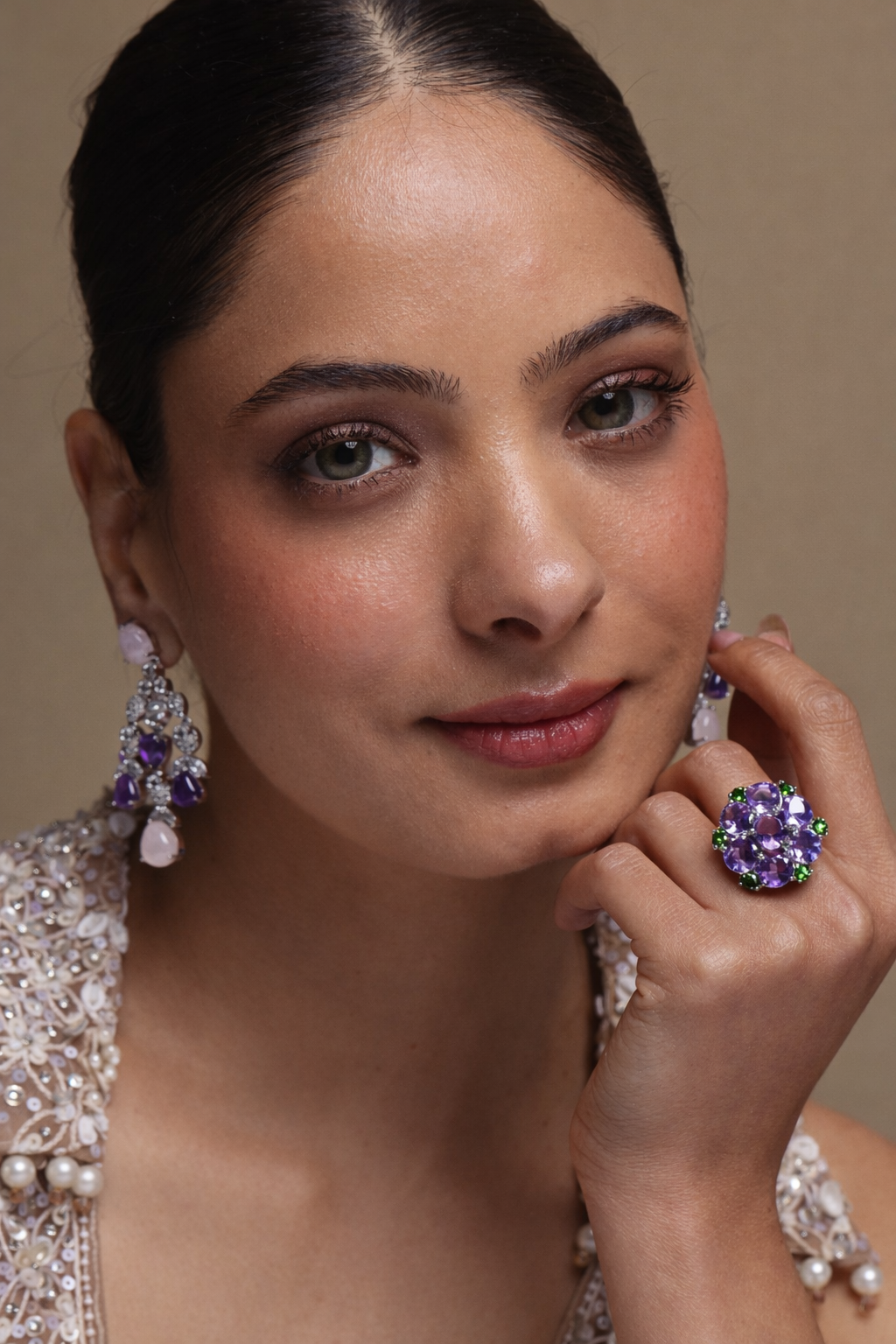 Améthyste Rosace Ring