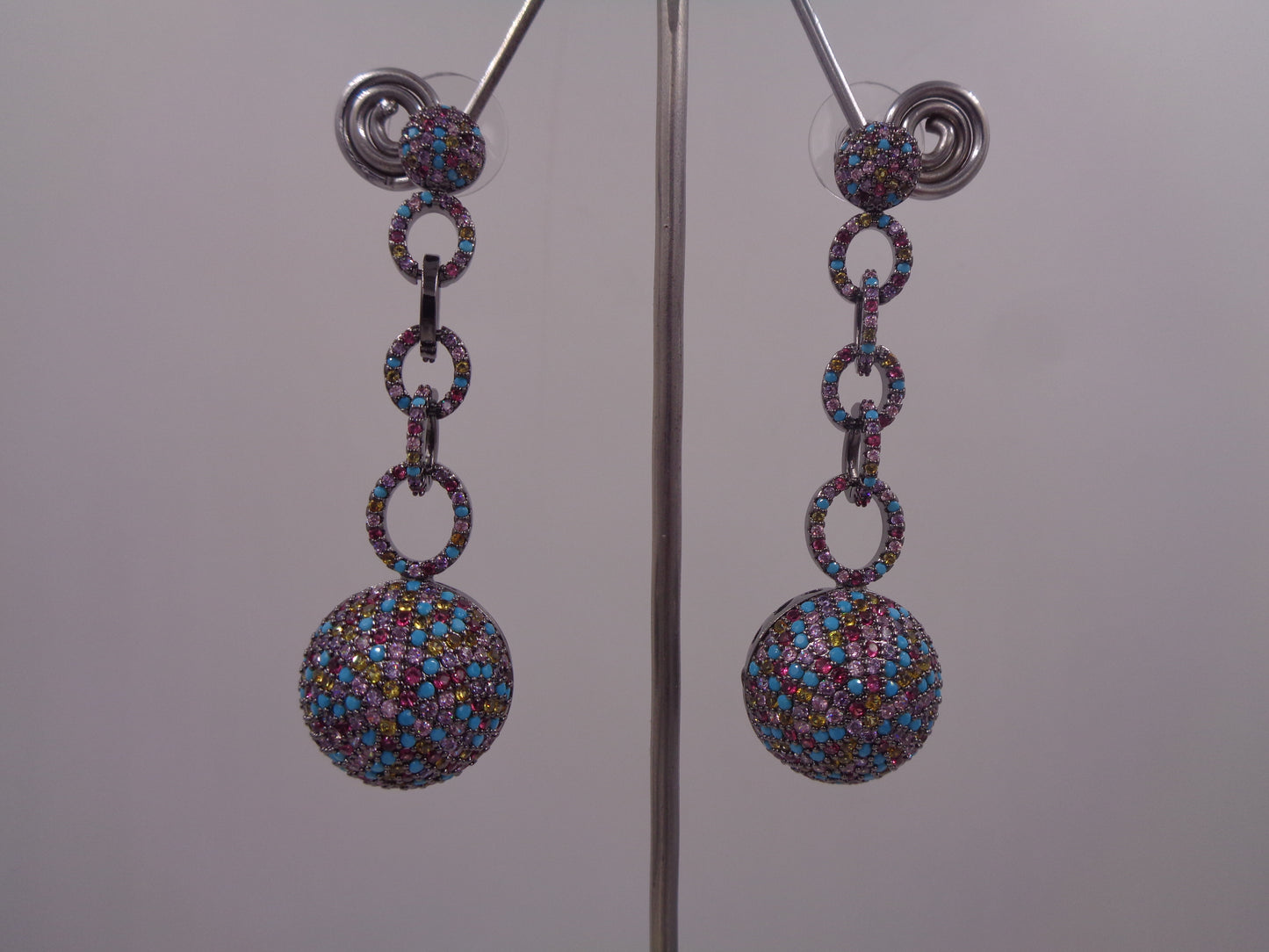 Dangling Disco Ball Earrings
