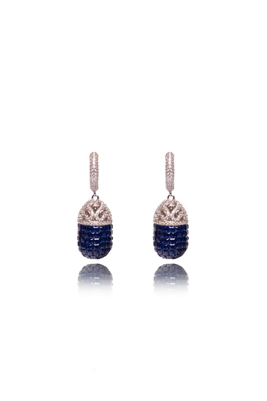 Sapphire Hoop Earrings