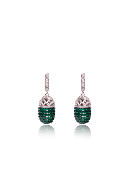 Emerald Nova Hoop Earrings