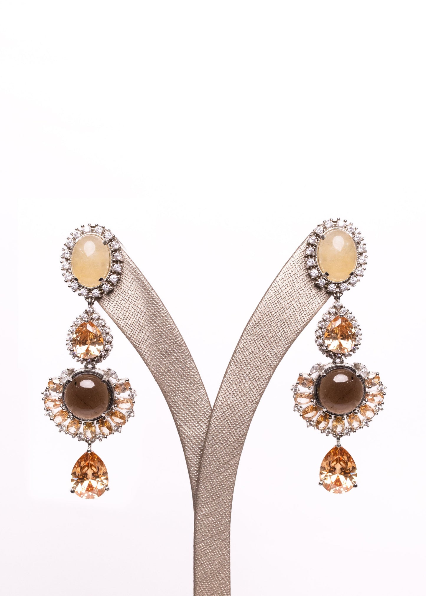 Gemstone Tear Drop Earrings