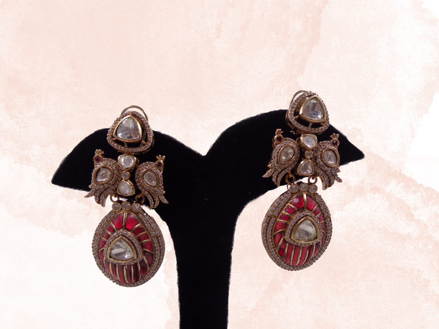 Exquisite Kundan & Polki Stones Earrings