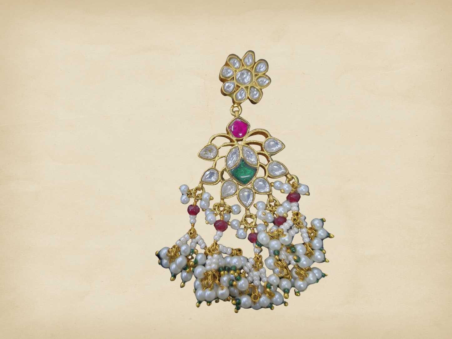 Kundan Pearl Necklace Set