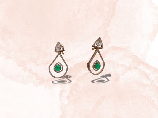 Celestial Green Kundan Earings