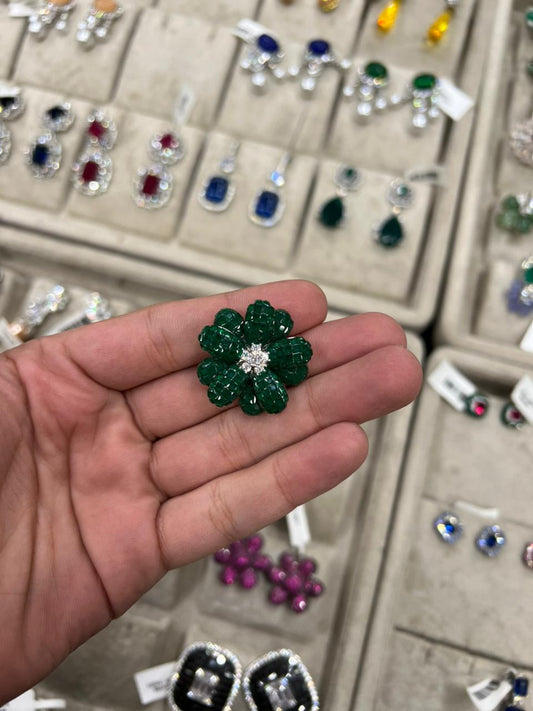 Diana Floral Invisible Setting Earrings