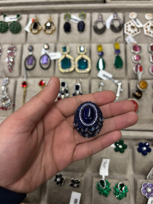 Blue Sapphire Gemstone Earrings