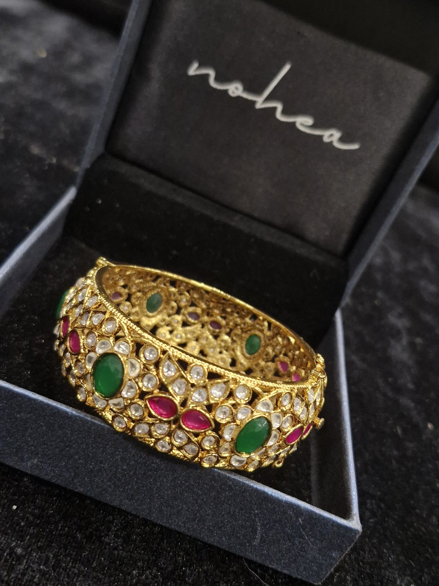 Pachi Kundan Bangle