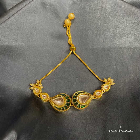 Tabu Kundan Meena Bracelet