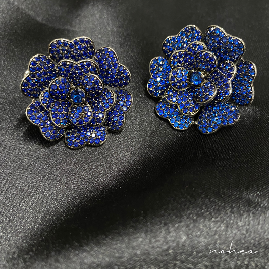 Ithar Blue Flower Studs