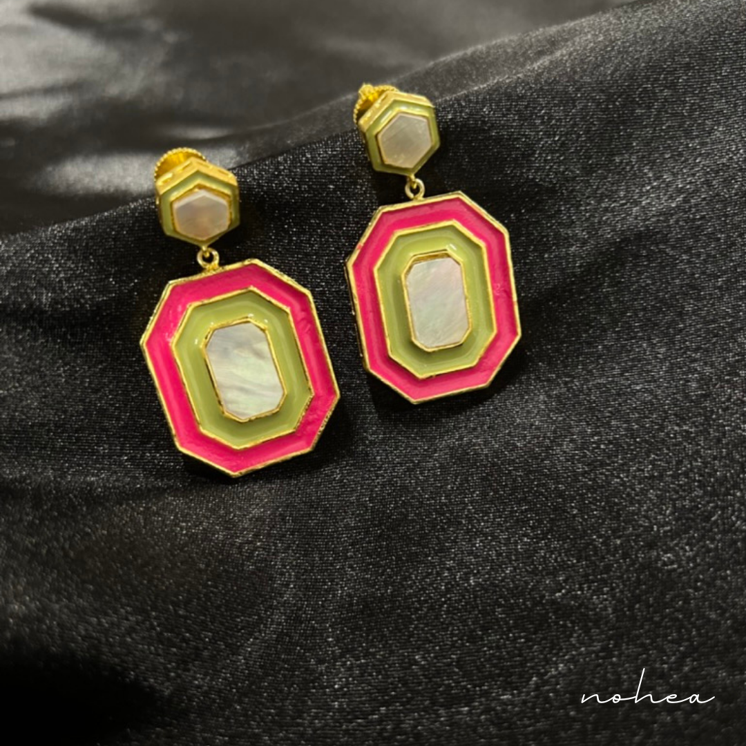 Sugar Plum Enamel Drop Earrings