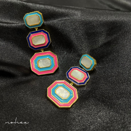 Candid Meena Drop Earrings