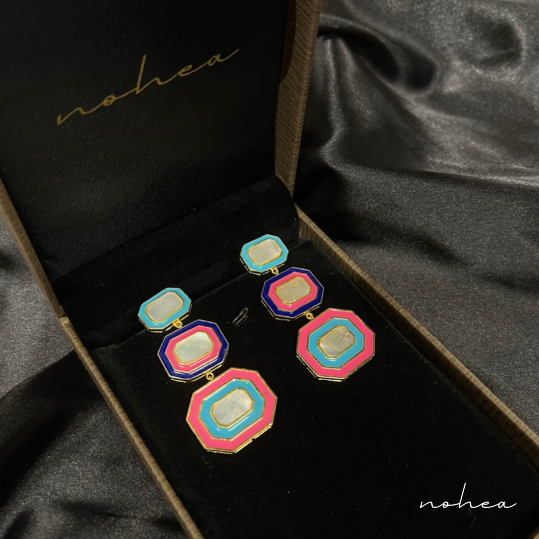 Candid Meena Drop Earrings