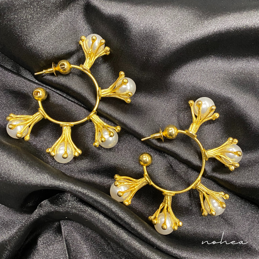Nerice Pearl Hoops