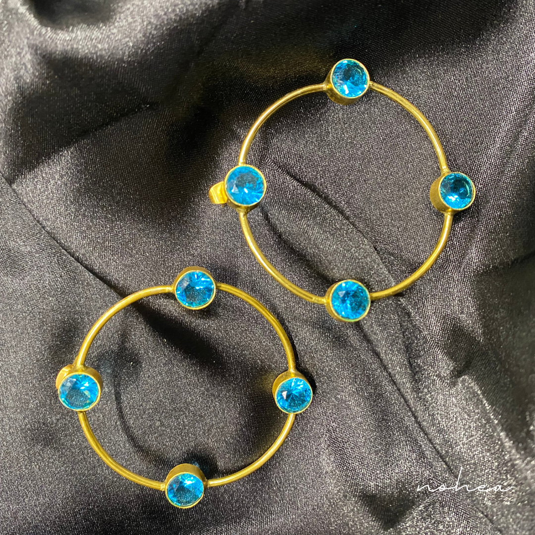 Swarovski Studded Hoops