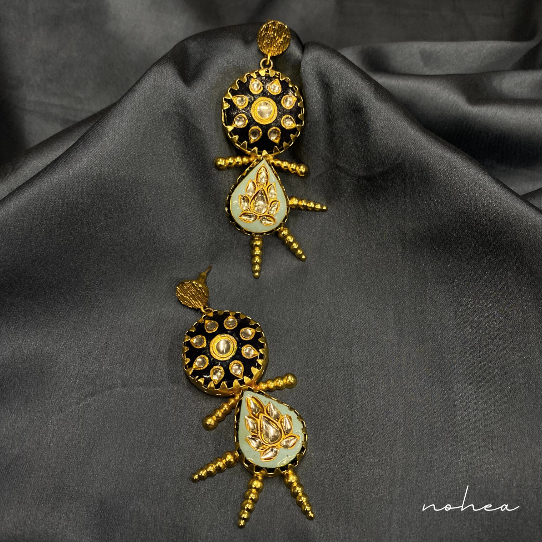Iniya Kundan Meena Earrings