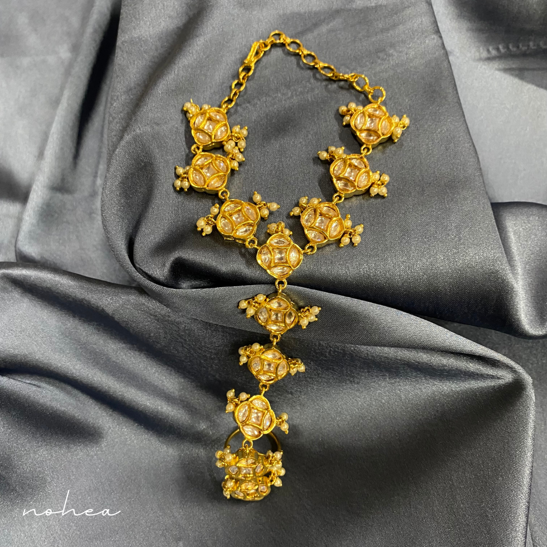 Kerani Kundan Bracelet with Ring