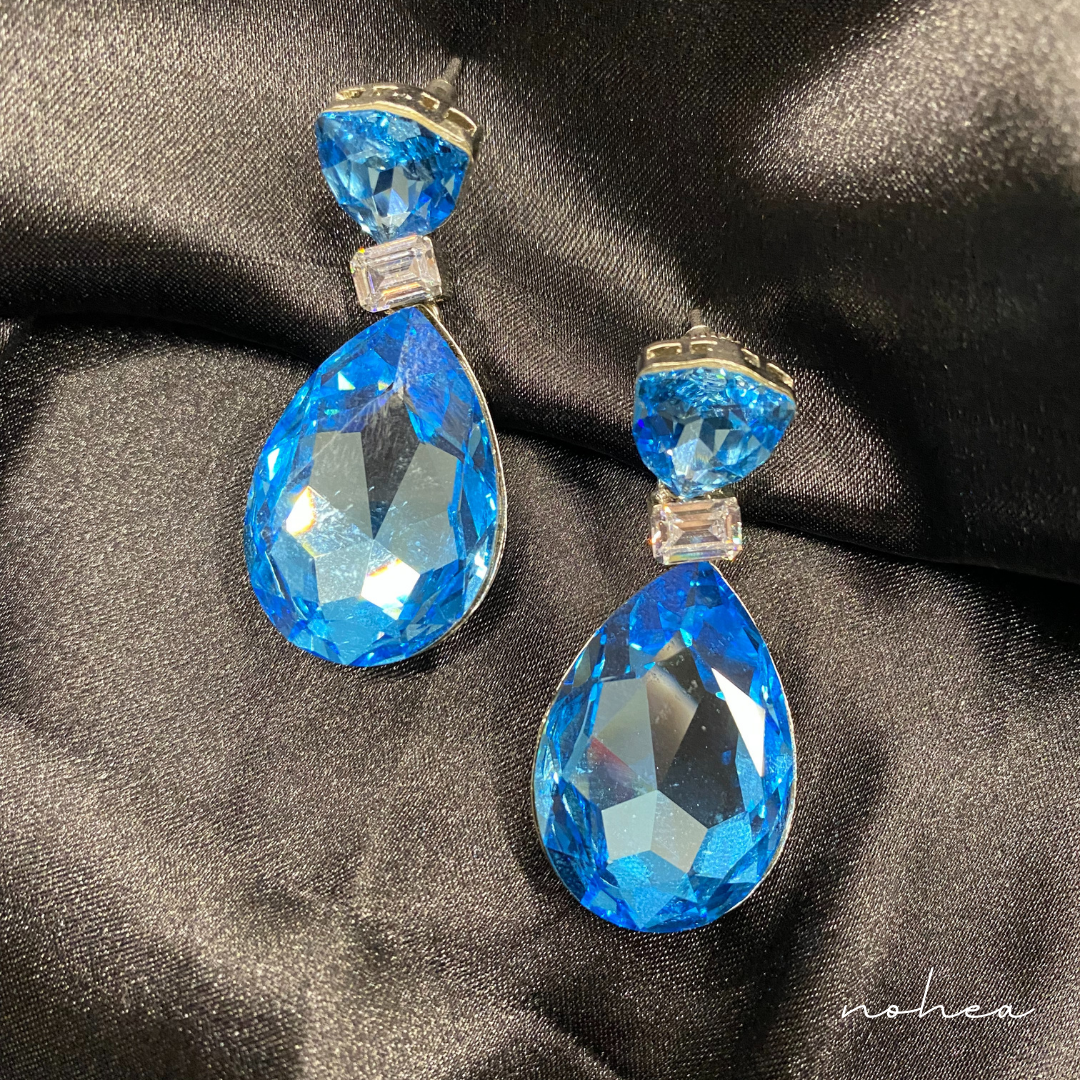 Blue Swarovski Stone Dangler