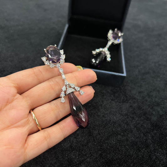 Jacey Purple Cocktail Earrings