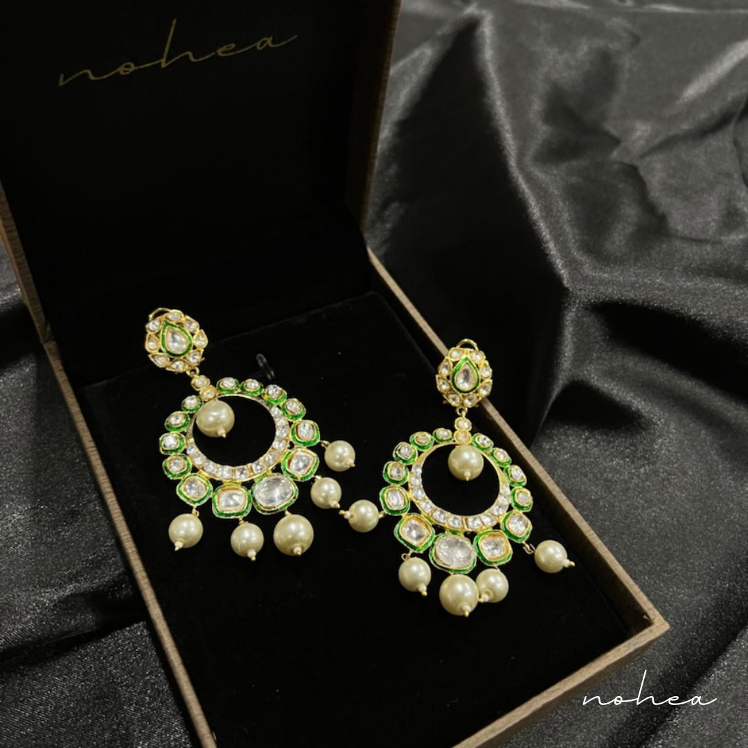 Ronja Meenakari Kundan Earrings