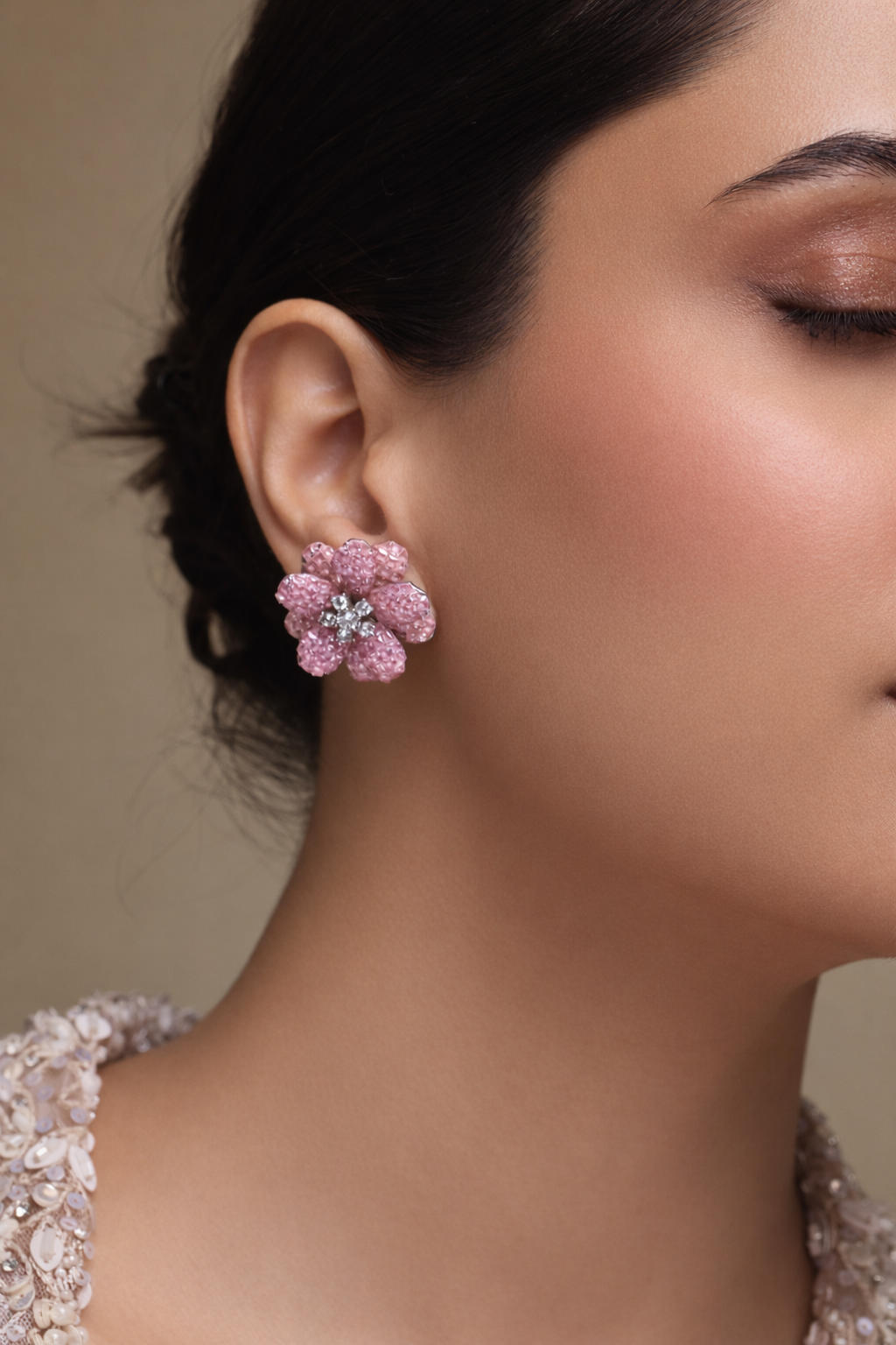 Rosé Bloom Studs
