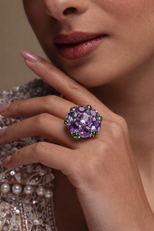 Améthyste Rosace Ring