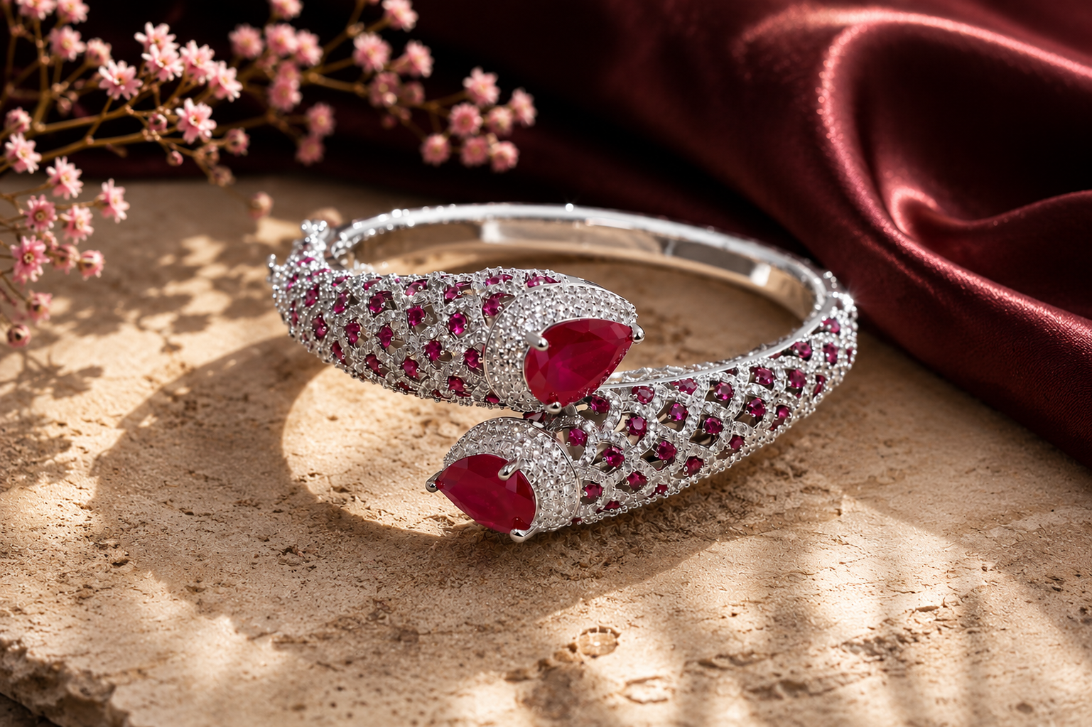 Crimson Serpentine Cuff