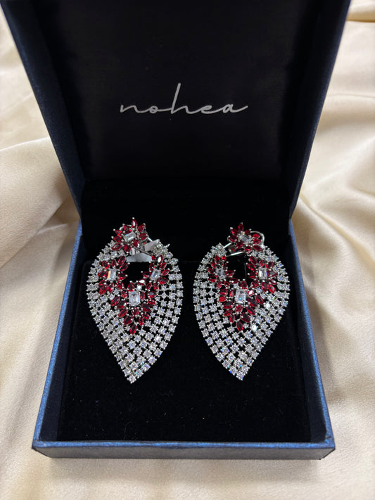 Sparkling Leaf Earrings