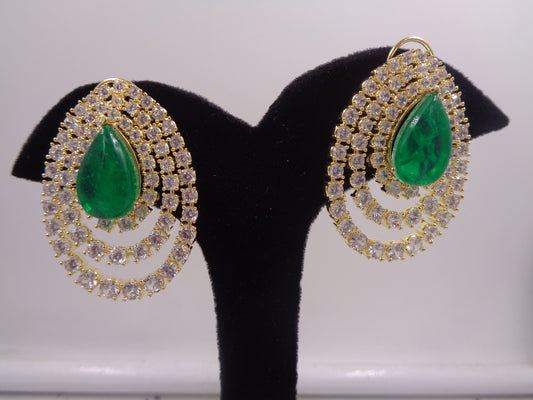 Adira – Emerald Stone Earrings