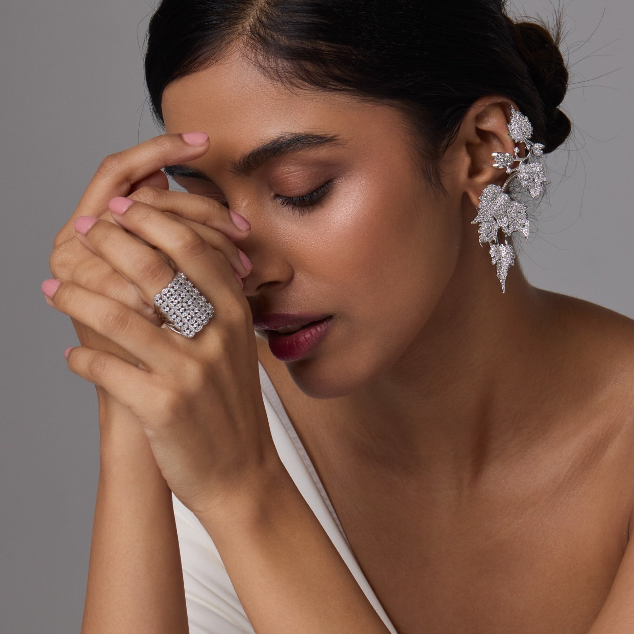 Ivory Vine Ear Cuffs