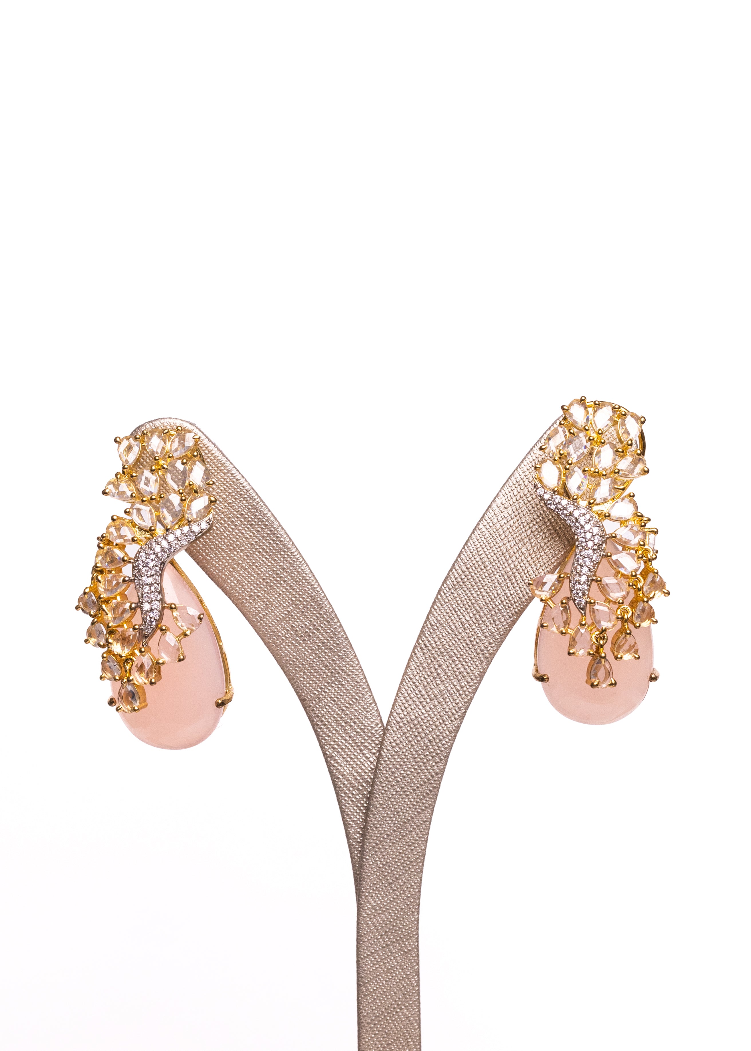 Crystal Gaze Rose Cut Earrings