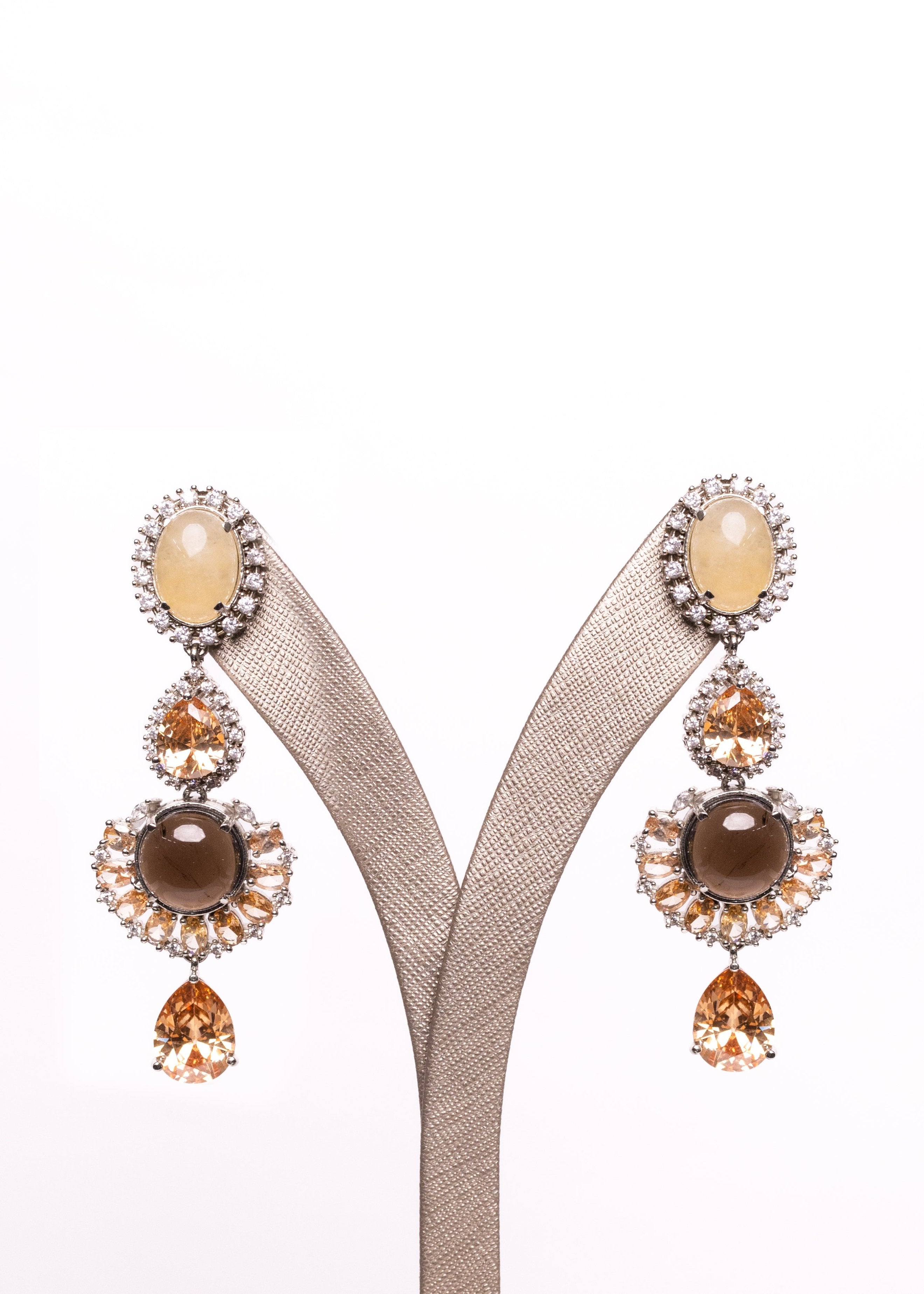 Gemstone Tear Drop Earrings