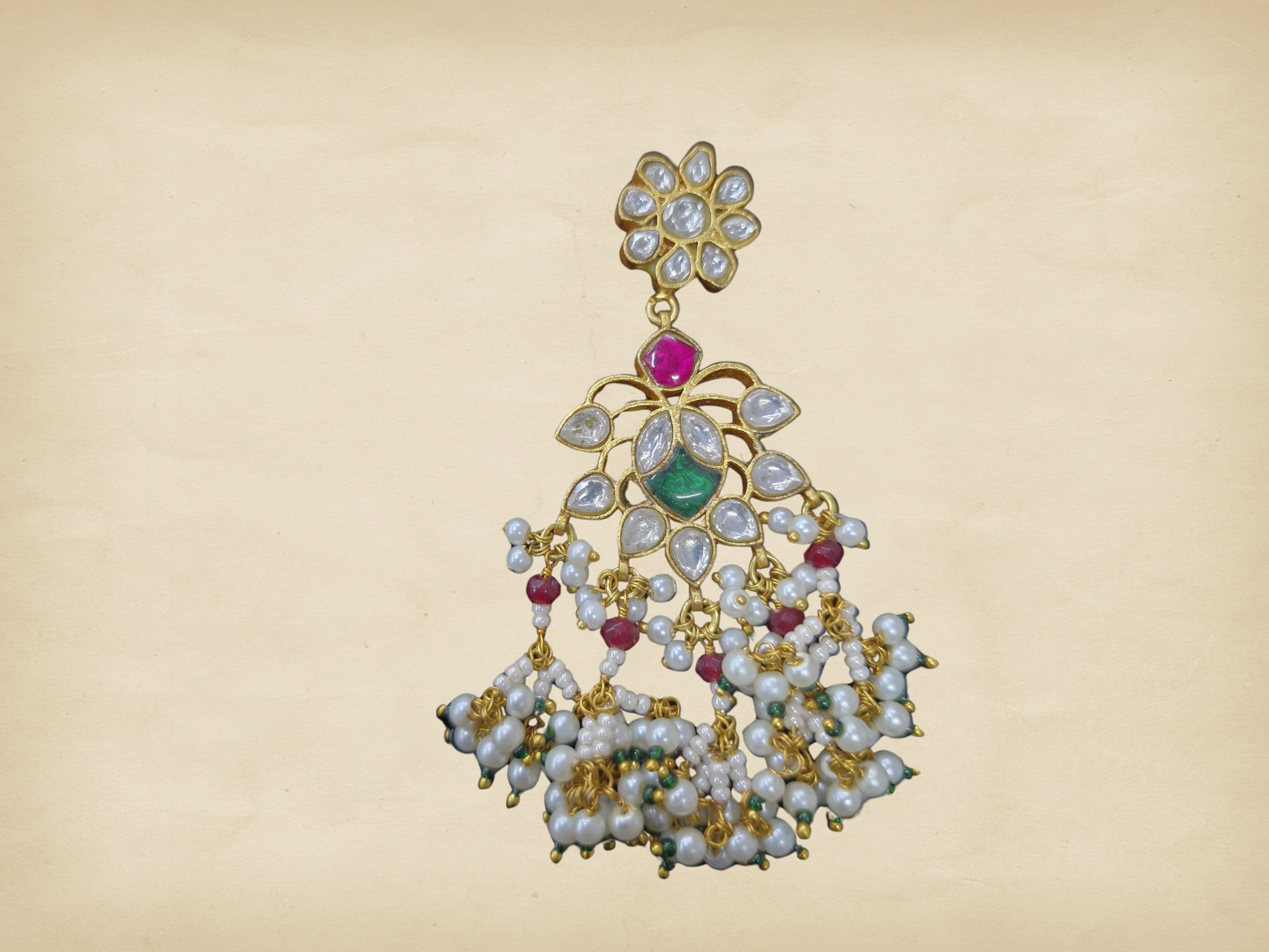 Kundan Pearl Necklace Set