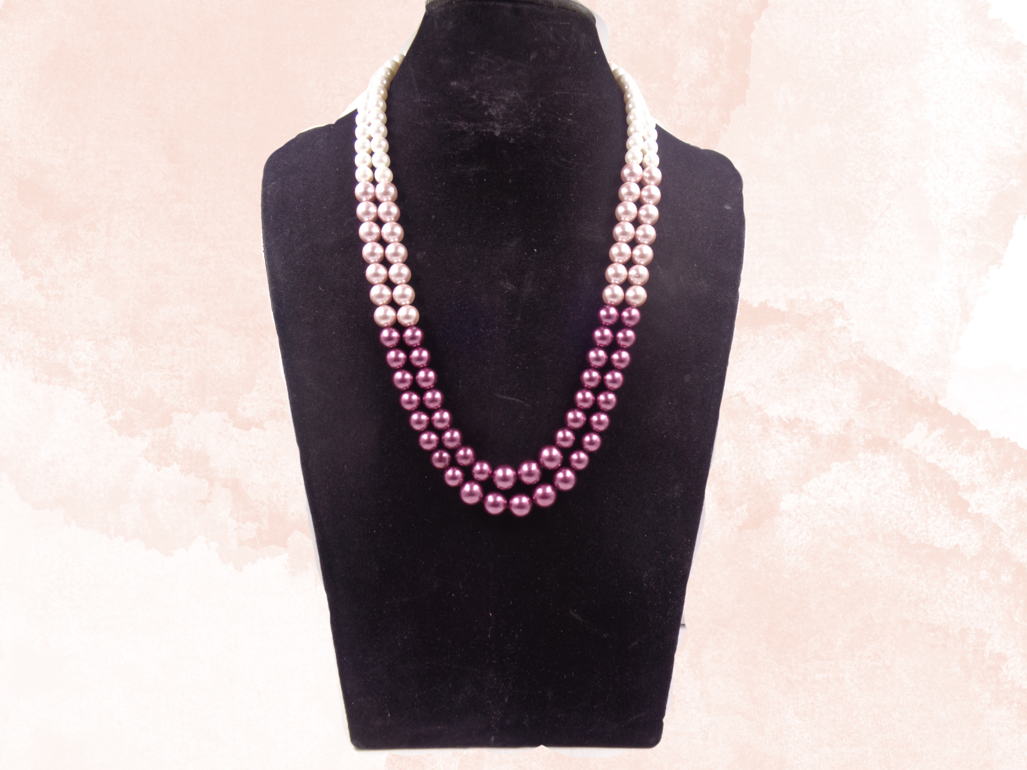 Mystic Magenta shell Pearl Necklace