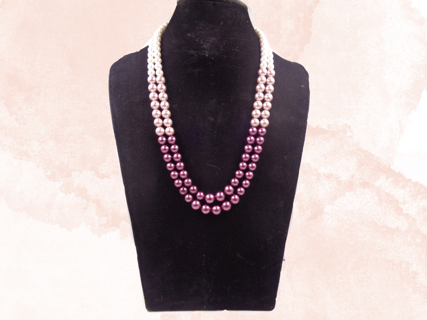 Mystic Magenta shell Pearl Necklace