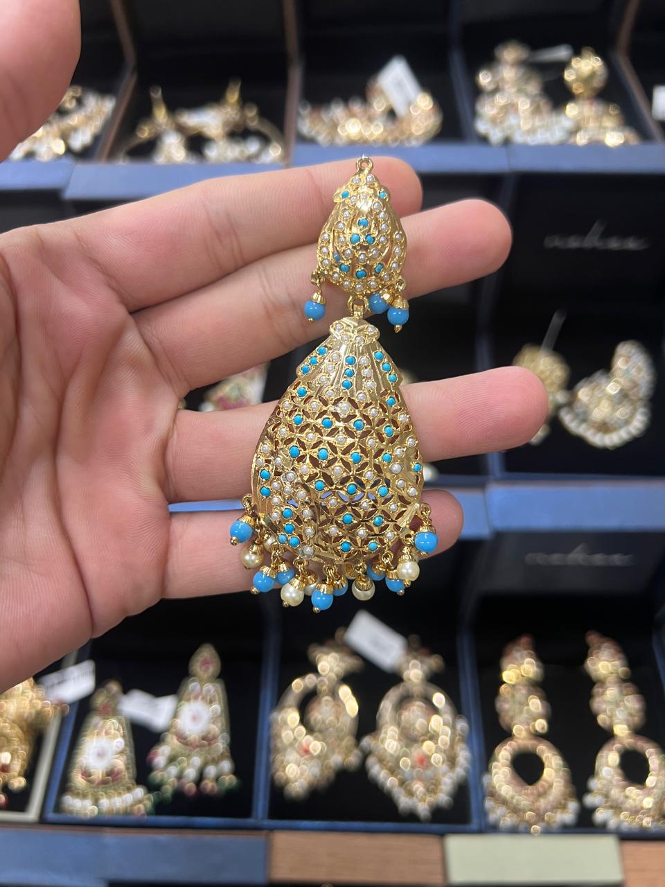 Zaveri Feroza Jadau Earrings