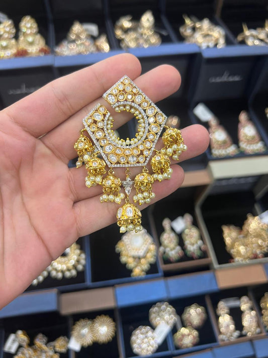 Multi Drop Kundan Earrings