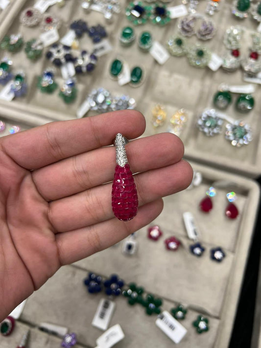 Ruby Dangle Earrings