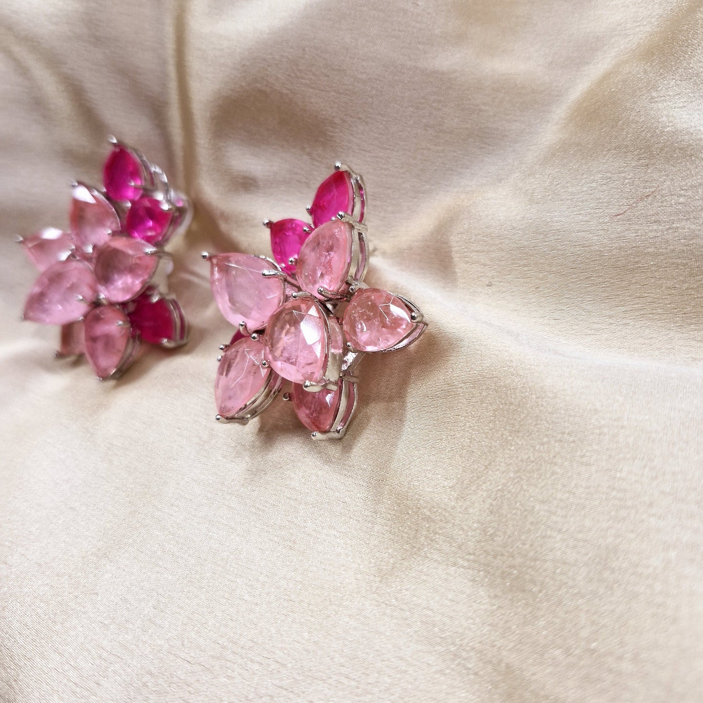 Hot Pink Cluster Studs
