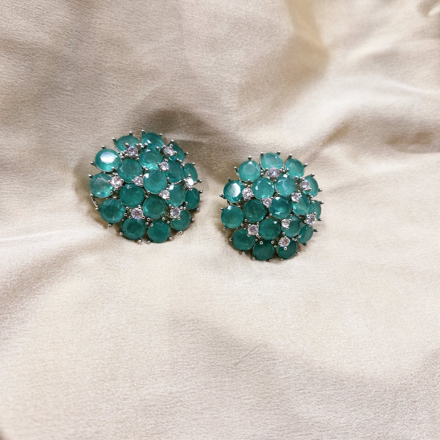 Green Glimmer Studs