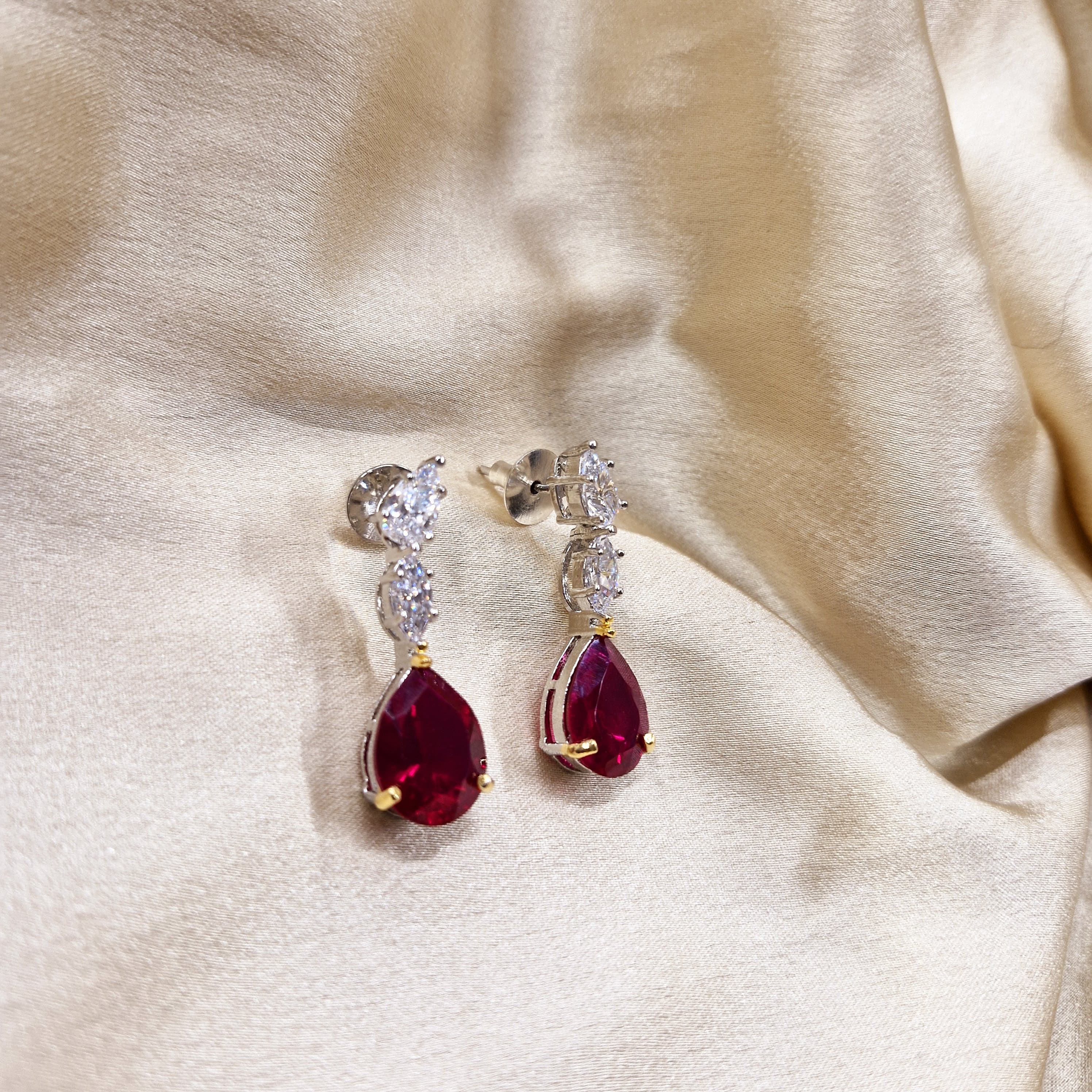 Red Dazzle Earrings