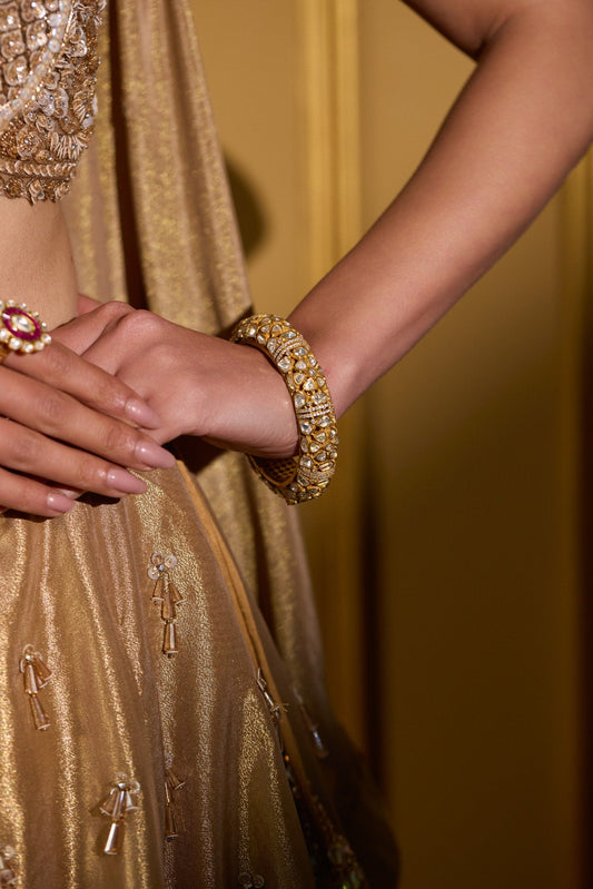 Moissanite Kundan Bangle