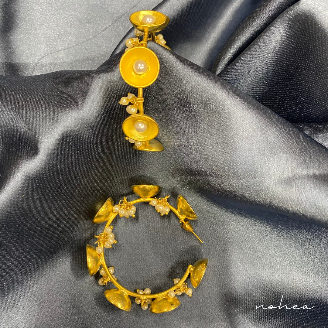 Classic Pearl Hoops