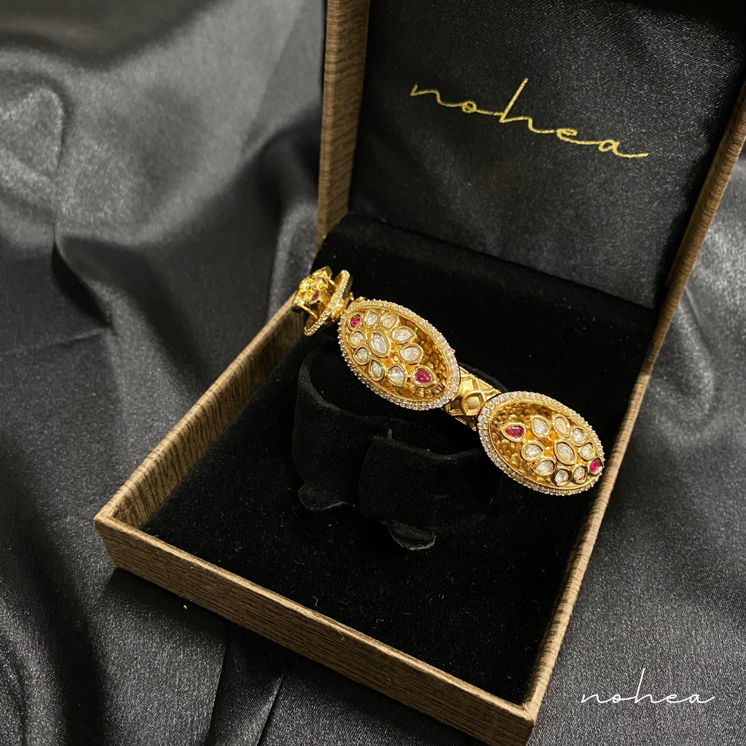 Polki Kundan Bangle Cuff