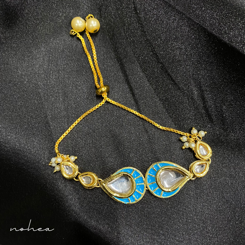Tabu Kundan Meena Bracelet