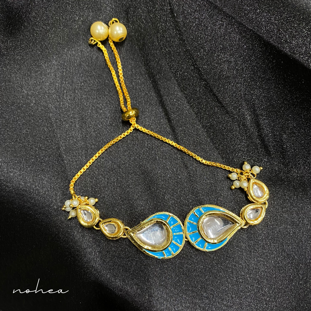 Tabu Kundan Meena Bracelet