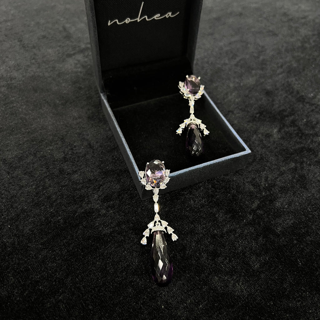 Jacey Purple Cocktail Earrings