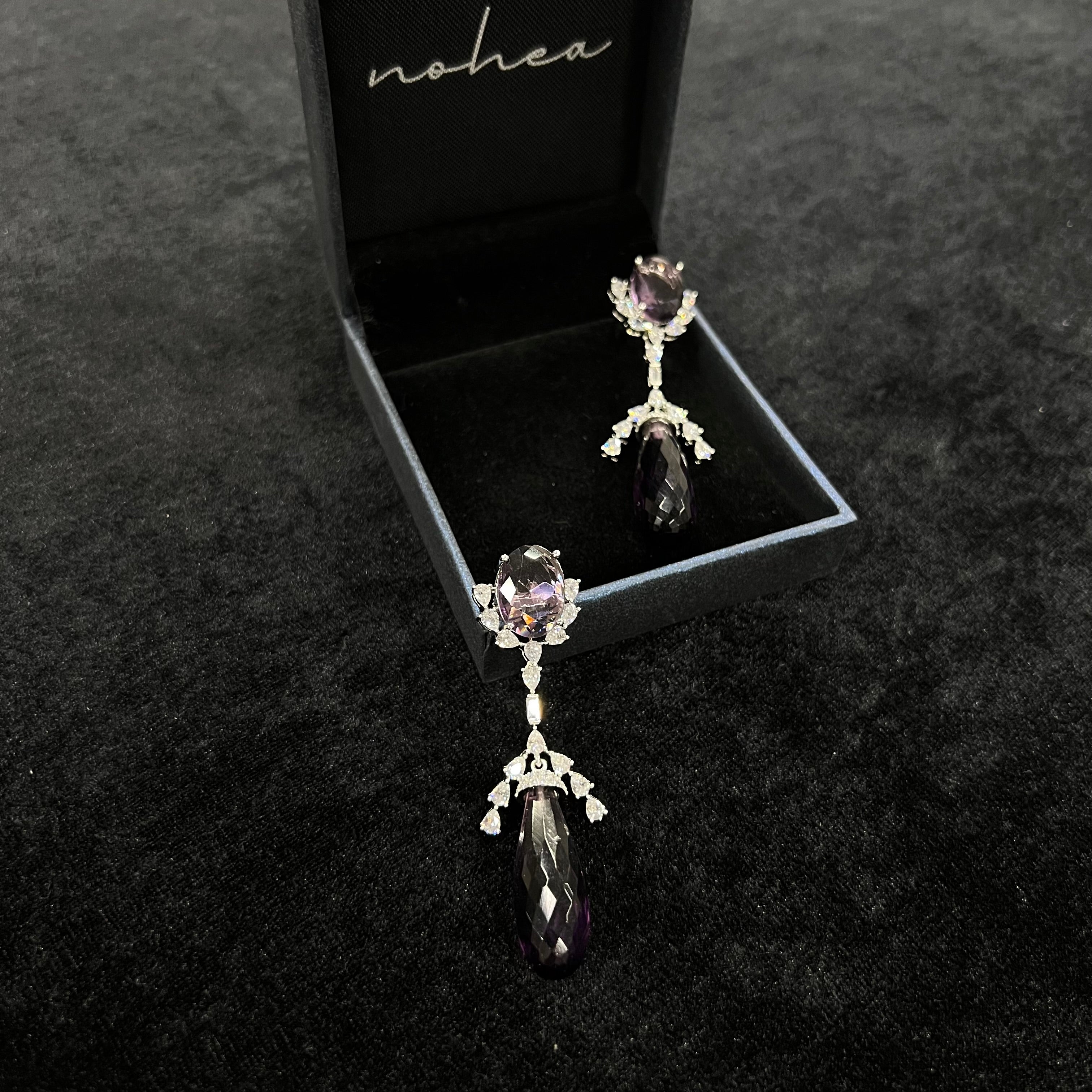 Jacey Purple Cocktail Earrings